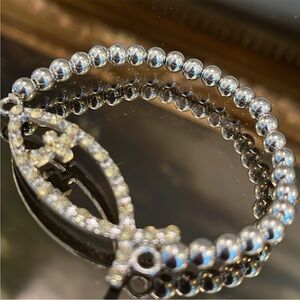 Mixed Metal Cross Fish Bracelet